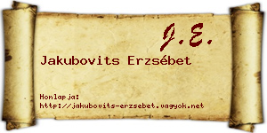 Jakubovits Erzsébet névjegykártya